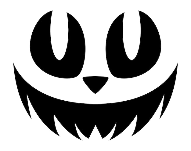 Cara Assustadora Dia Das Bruxas Grande Tamanho Sorriso Emoji