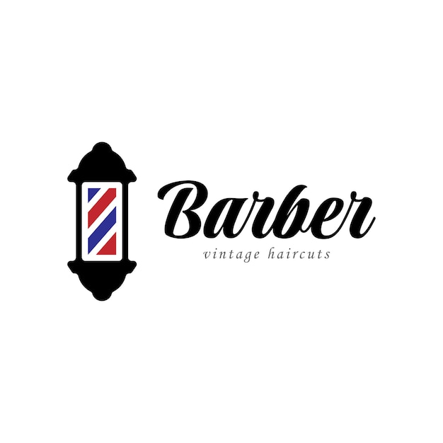 Ícone de salão de cabeleireiro com poste de barbeiro
