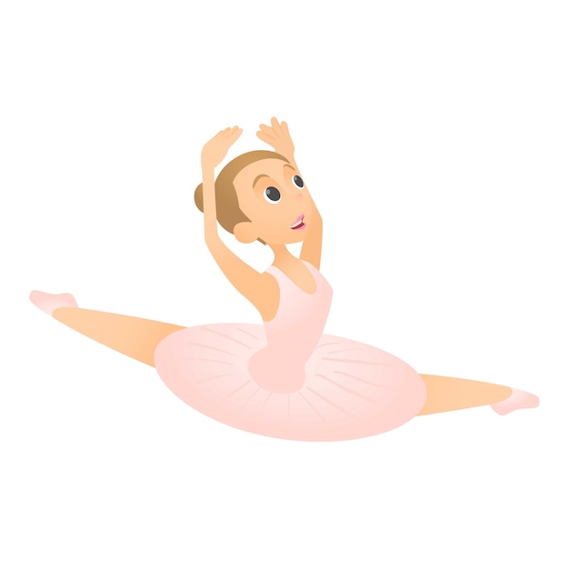 Ícone de salto da bailarina ilustração plana de salto de bailarina ícone vetorial para web