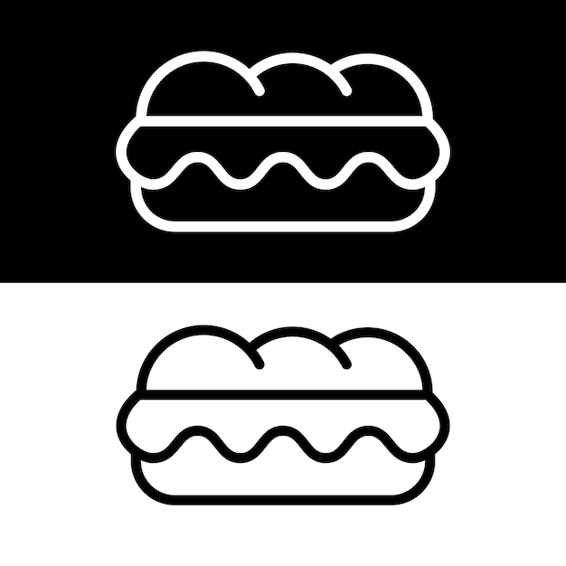 ícone de sanduíche ícone de comida rápida vetor