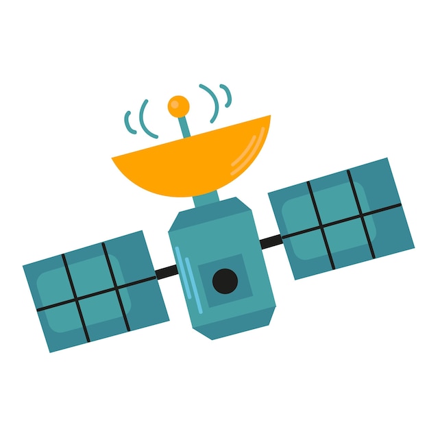 Ícone de satélite espacial clipart avatar logótipo ilustração vetorial isolada