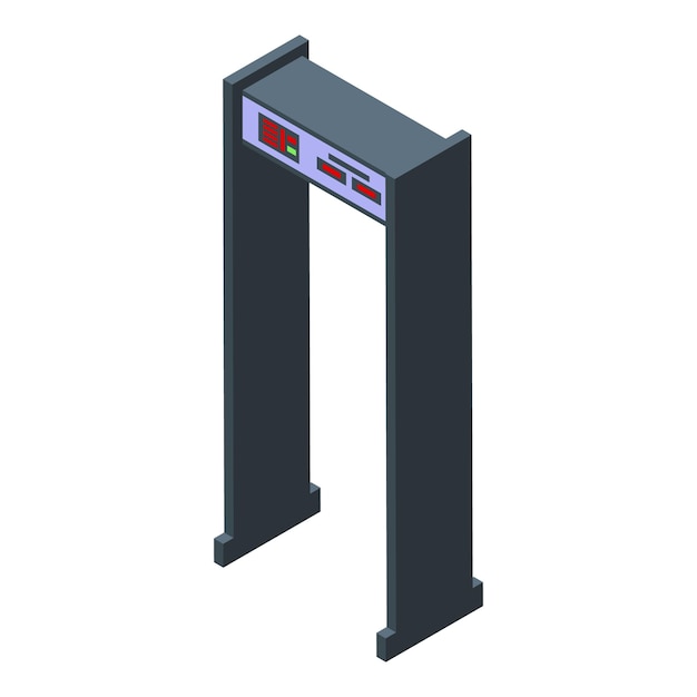 Vetor Ícone de scanner de aeroporto isométrico do ícone vetorial de scanner de aeroporto para web design isolado em fundo branco