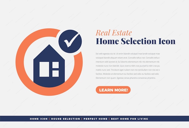 Ícone de seleção de imóveis residenciais ou design de ícones de imóveis residenciais e edifícios residenciais