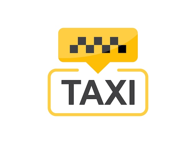 Ícone de serviço de táxi em estilo plano ilustração vetorial de cabine em fundo isolado conceito de negócio de sinalização da empresa de entrega