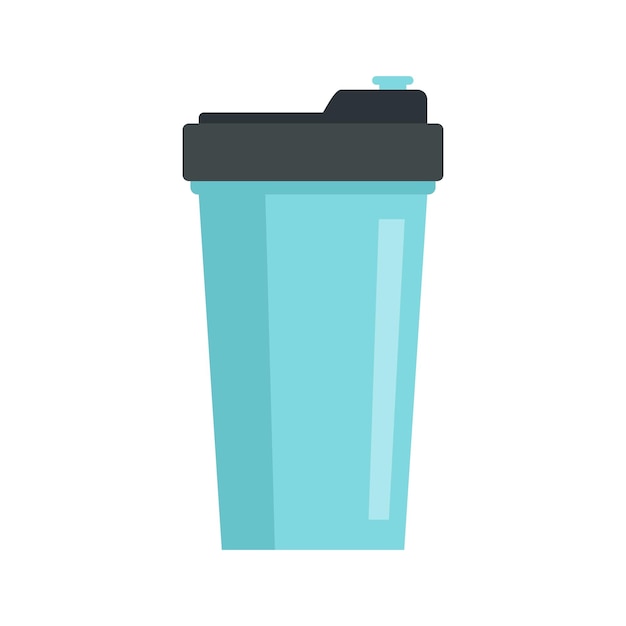 Vetor Ícone de shaker de bebida energética ilustração plana do ícone vetor de shaker de bebida energética isolado em fundo branco