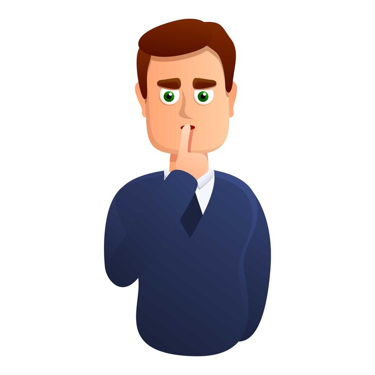 Vetor ícone de silêncio de empresário ícone vetorial de silêncios de empresário para design web isolado em fundo branco