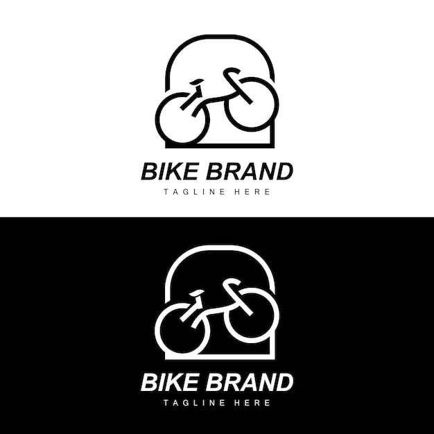 Ícone de silhueta de bicicleta ícone de veículo de logotipo de bicicleta inspiração de design simples