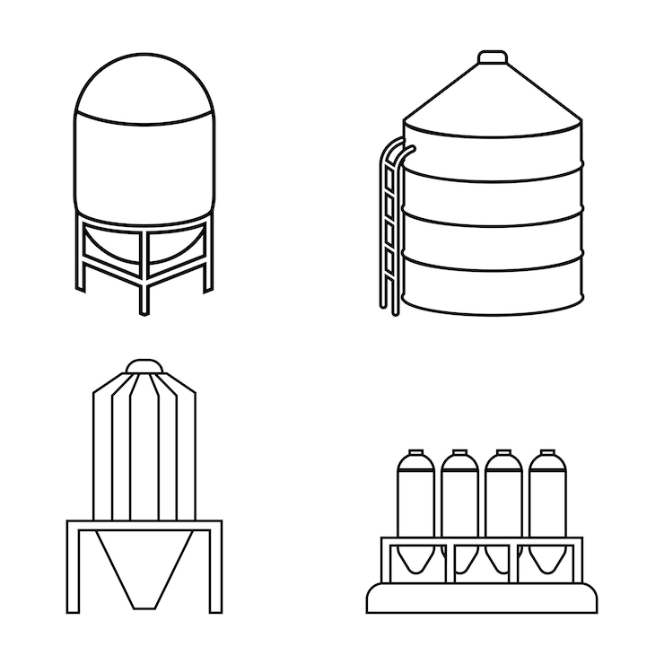Vetor ícone de silo