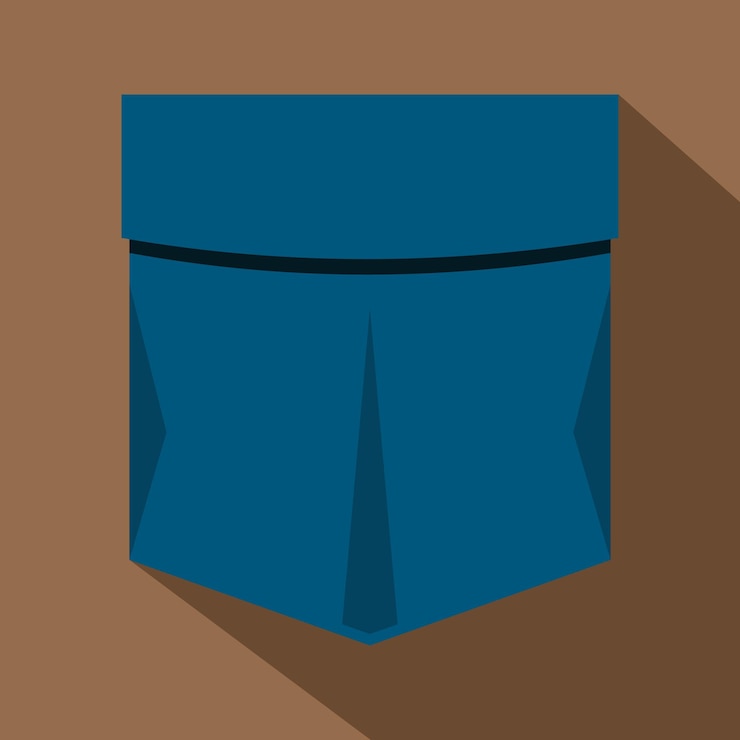 Vetor ícone de símbolo de bolso. ilustração plana do ícone vetor símbolo de bolso para web
