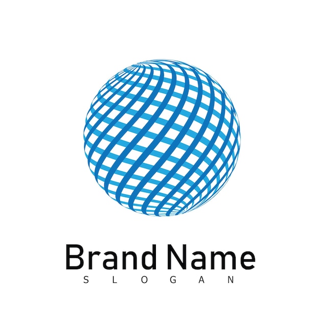 Ícone de símbolo de negócios do logotipo do globo