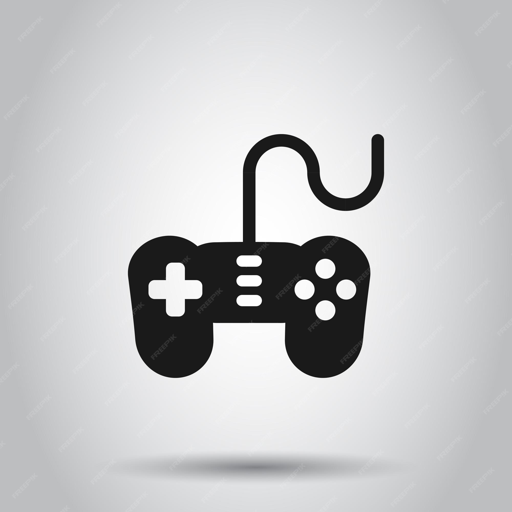 Ícone de jogos em nuvem com controlador em design plano