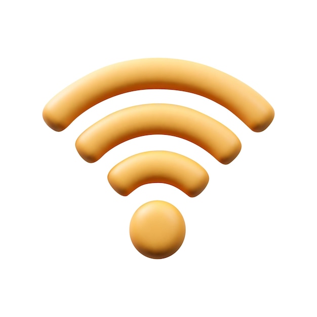 Ícone de sinal Wi-Fi 3D