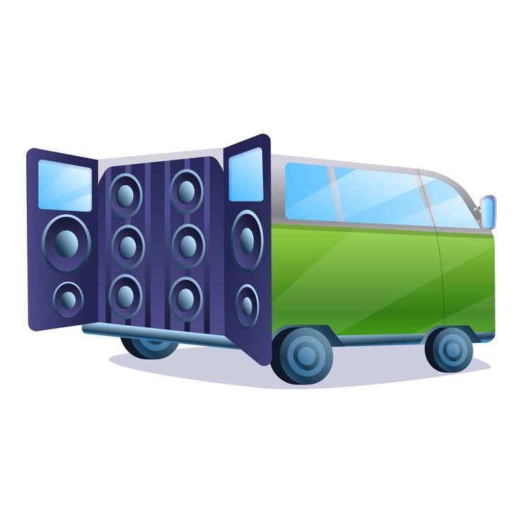 Vetor ícone de sistema de música de carro estéreo ícone vetorial de sistema de músicas de carro estéréo para design web isolado em fundo branco