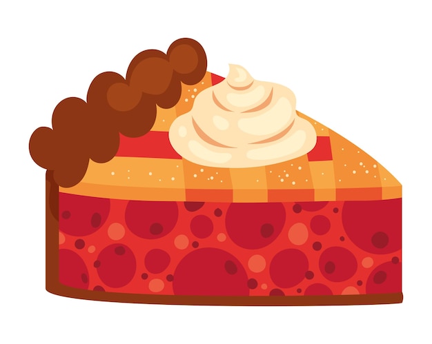 Ícone de sobremesa de bolo assado ilustração isolada