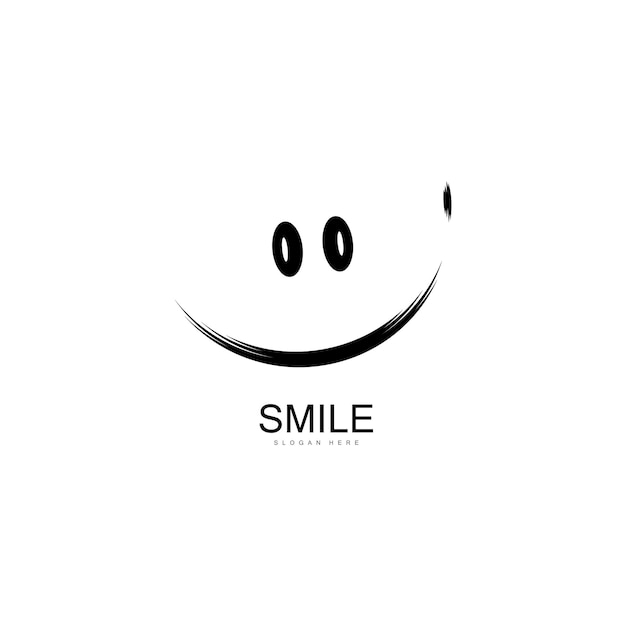 Vetor Ícone de sorriso design de modelo de vetor de logotipo