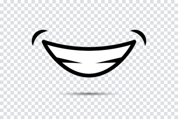 Vetor Ícone de sorriso. ilustração isolada em vetor. desenho de vetor de forma de sorriso emoji. ilustração abstrata em fundo transparente. cartaz de vetor. eps 10