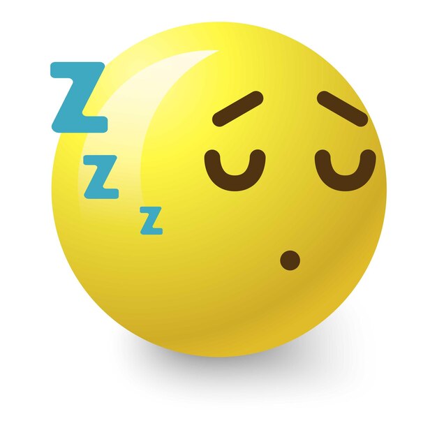 Ícone de sorriso sonolento ilustração de desenho animado de ícone vetorial de sorriso adormecido para a web