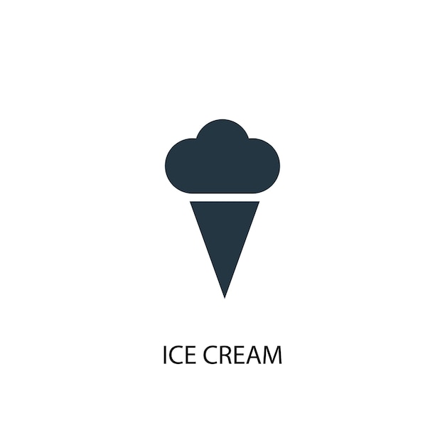 Ícone de sorvete. ilustração de elemento simples. design de símbolo de conceito de sorvete da coleção beach. pode ser usado para web e celular.