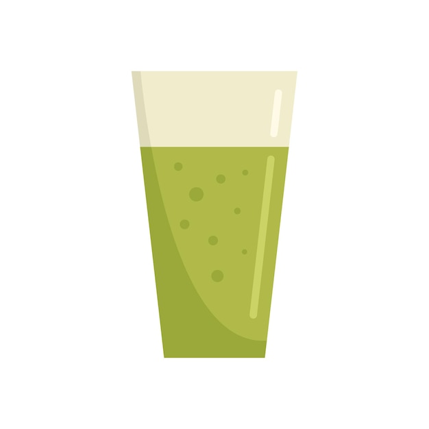 Ícone de suco fresco Kiwi ilustração plana do ícone vetor de suco fresco Kiwi para web design isolado