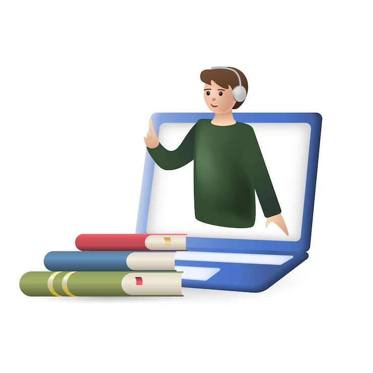 Vetor ícone de suporte de aprendizagem 3d ilustração da coleção de elearning ícone 3d de suporte de aprendizagem criativo para infográficos de modelos de web design e muito mais