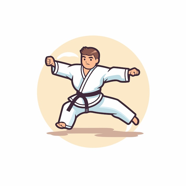 Vetor Ícone de taekwondo ilustração de desenho animado de ícone vetorial de taekwondo para a web