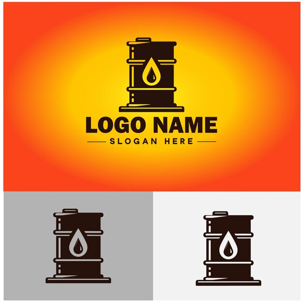 Vetor Ícone de tambor de óleo barril de óleo drop blob dribble gallon logotipo da indústria de combustível logotipo de vetor de negócio de aplicação plana moderna