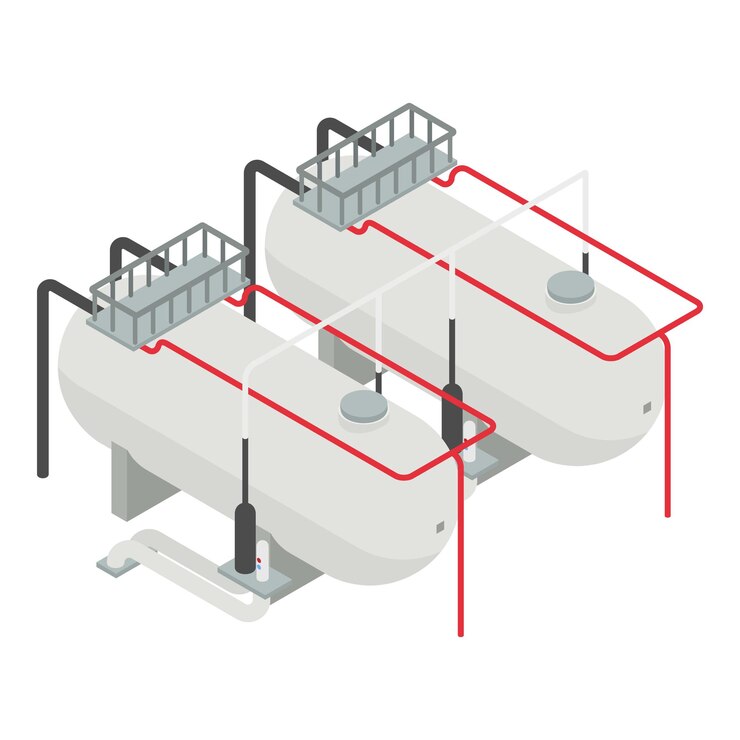 Vetor ícone de tanques industriais de petróleo ícone isométrico de tanques industriais de petróleo ícone vetorial para design web isolado em fundo branco
