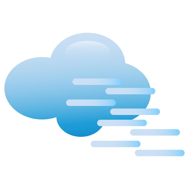 Ícone de tempo e meteorologia ilustração vetorial de nuvem e neblina símbolo de previsão do tempo para celular e web
