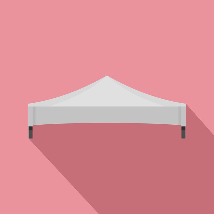 Vetor ícone de tenda branca ilustração plana do ícone vetor de tenda branca para web design