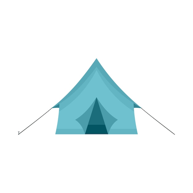 Vetor Ícone de tenda de acampamento ilustração plana do ícone vetorial da tenda de acampamento para a web isolada em branco