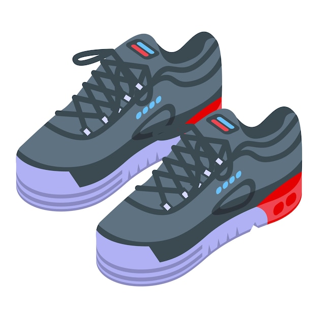 Ícone de tênis de caminhada isométrico do ícone vetor de tênis de caminhada para web design isolado em fundo branco