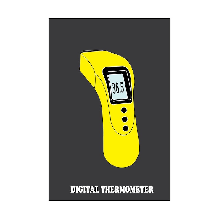Vetor ícone de termômetro digital