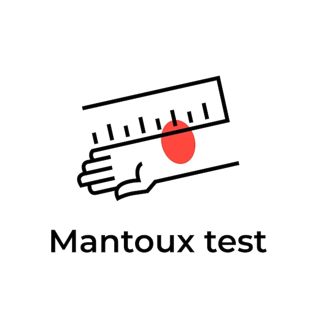 Ícone de teste de mantoux.