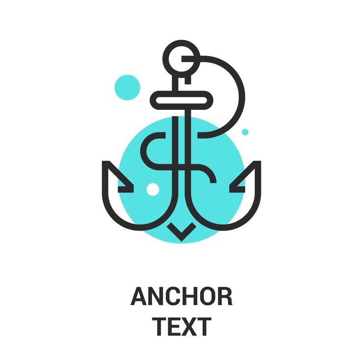 Vetor ícone de texto âncora
