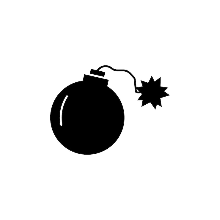 Vetor ícone de tipo de vetor de bomba
