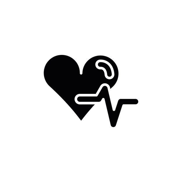 ícone de tipo de vetor de frequência cardíaca