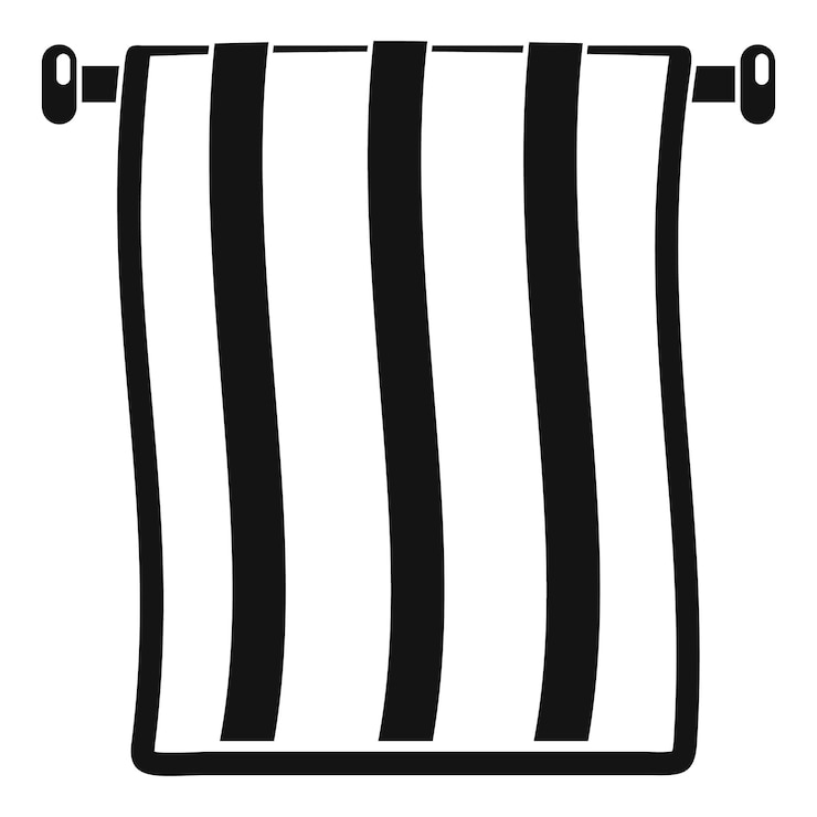 Vetor ícone de toalha despojada ilustração simples de ícone vetorial de toalha despojada para design web isolado em fundo branco