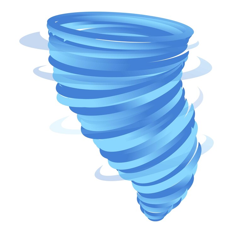 Vetor ícone de tornado aéreo ícone de vetor de tornado aérea para design web isolado em fundo branco