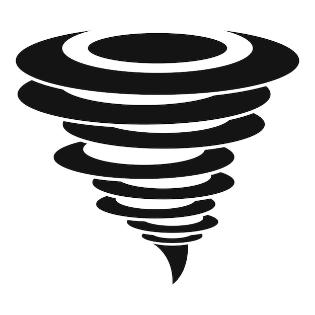 Ícone de tornado climático simples ilustração do ícone vetor de tornado climático para web design isolado em fundo branco