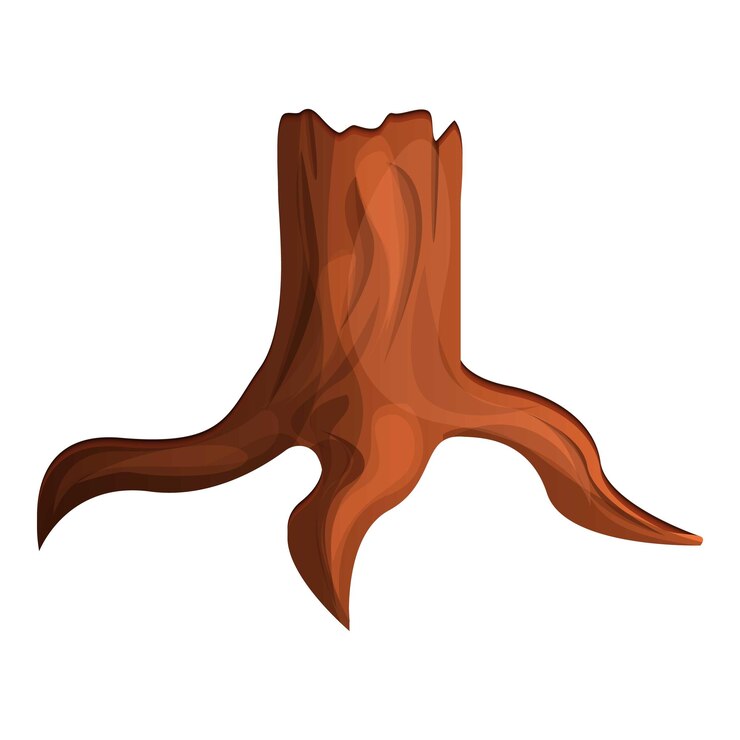 Vetor ícone de tronco de árvore eco caricatura de ícone vetorial de tronco da árvore eco para design web isolado em fundo branco