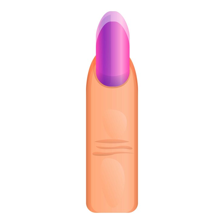 Vetor ícone de unha de mulher cor-de-rosa ícone vetorial de unhas de mulher rosa para design web isolado em fundo branco
