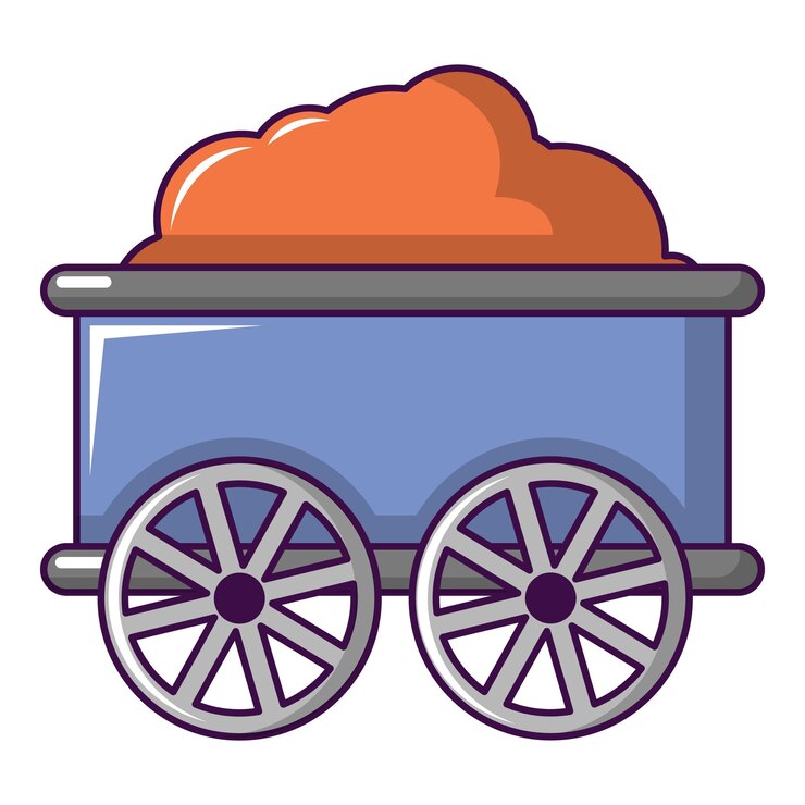 Vetor ícone de vagão de trem ilustração de desenhos animados do ícone vetor de vagão de trem para web design