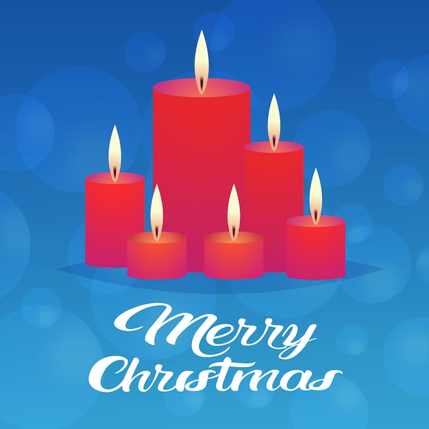 Ícone de vela vermelha decorativa feliz ano novo feliz natal decoração feriado cartão plana