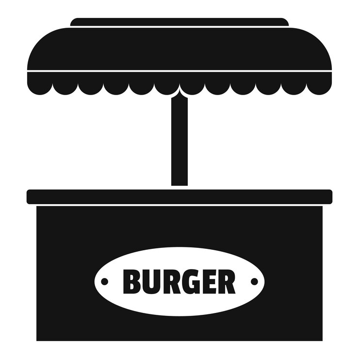 Vetor ícone de venda de hambúrguer simples ilustração de ícone vetorial de venda de hambúrguer para web