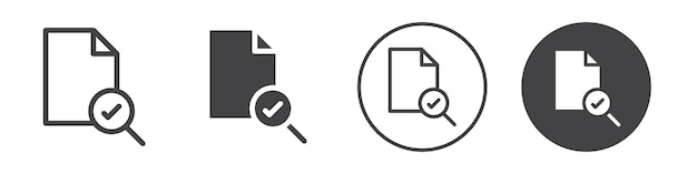 Ícone de verificação da conformidade Logotipo do vetor de contorno simples
