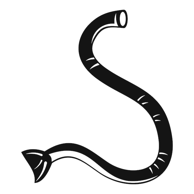 Vetor Ícone de verme parasita simples ilustração do ícone vetor de verme parasita para web design isolado em fundo branco