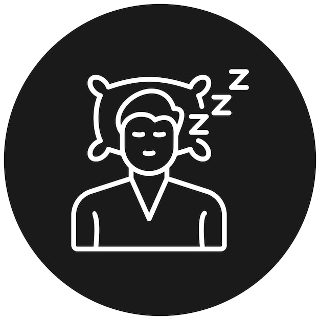 Vetor Ícone de vetor adormecido pode ser usado para o conjunto de ícones de limpeza
