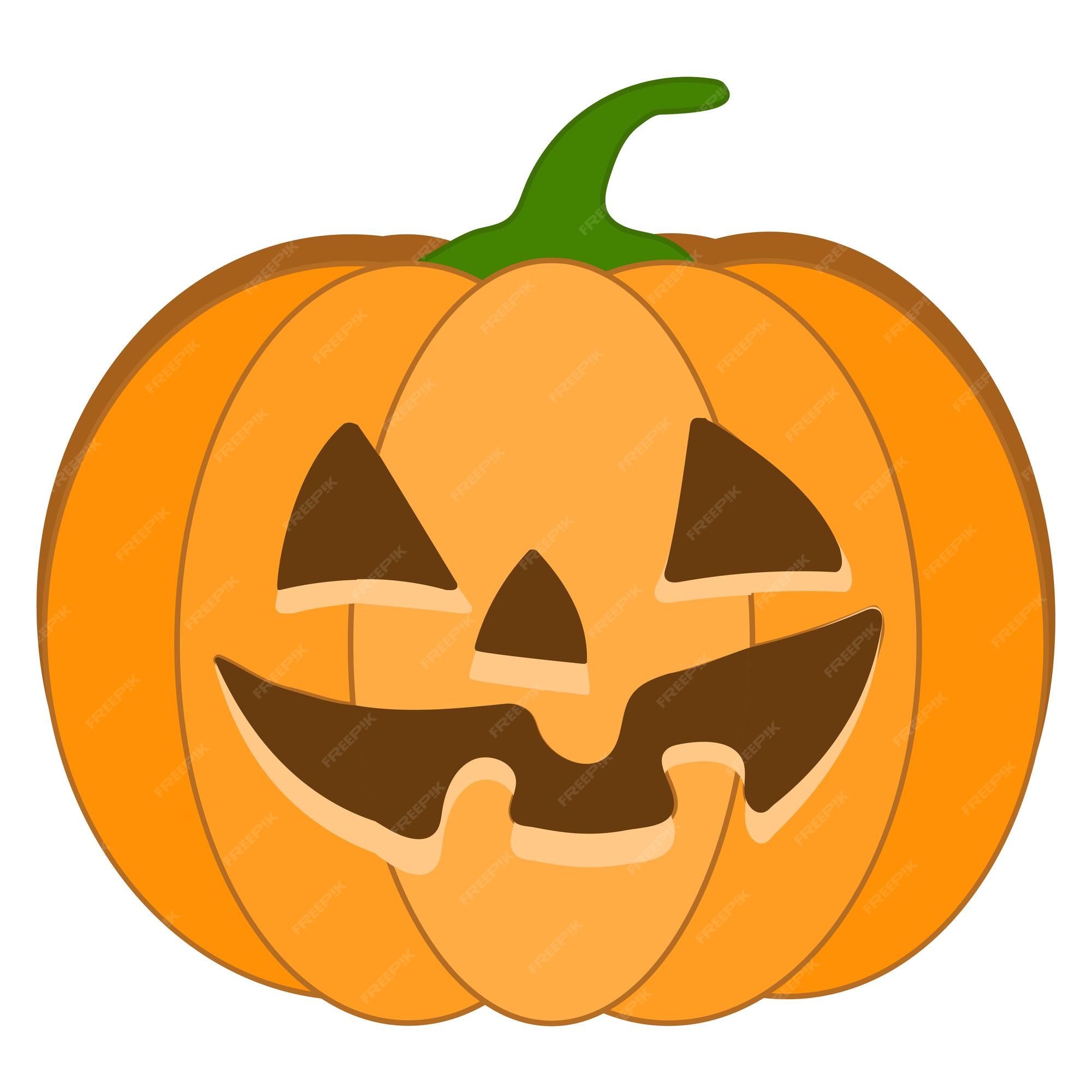 Vetores de Cara De Abóbora De Halloween Assustadora Vector Design