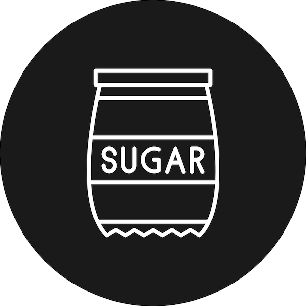 Ícone de vetor de açúcar pode ser usado para o conjunto de ícones de manhã e pequeno-almoço