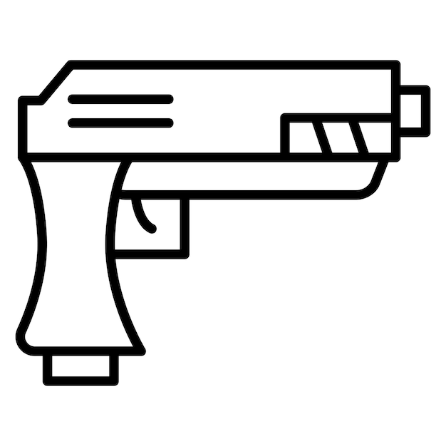 Ícone de vetor de arma Pode ser usado para o conjunto de ícones de investigação de crime